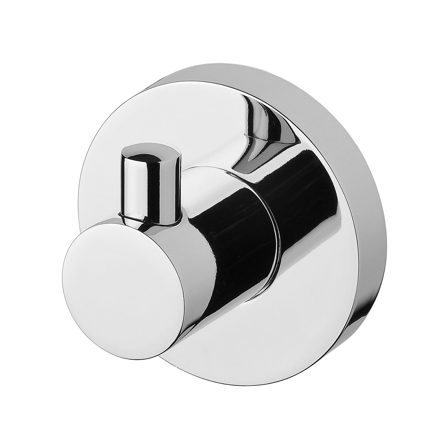 PHOENIX RADII ROBE HOOK ROUND PLATE CHROME 57MM