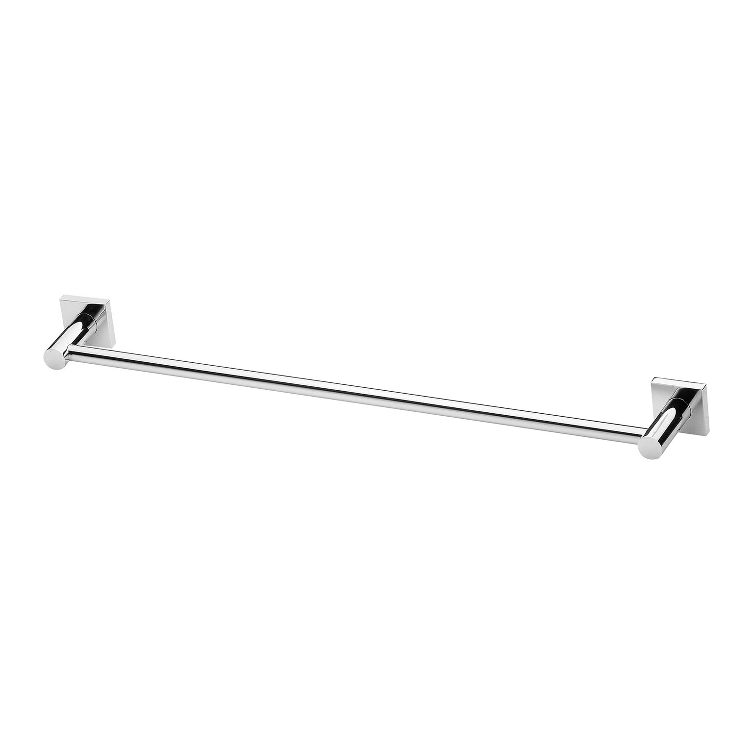 PHOENIX RADII SINGLE NON-HEATED TOWEL RAIL SQUARE PLATE CHROME 600MM AND 800MM
