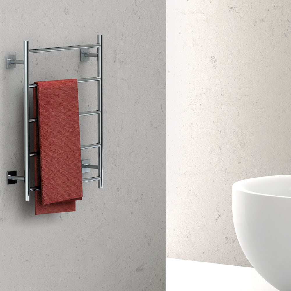 PHOENIX RADII NON-HEATED TOWEL LADDER SQUARE PLATE CHROME 550MM X 740MM