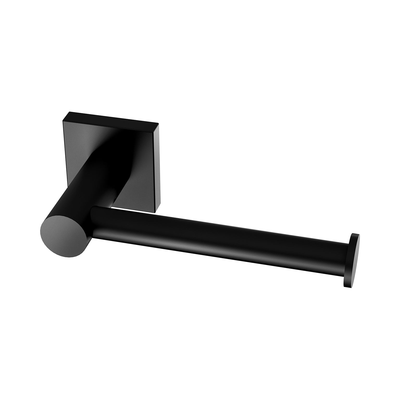PHOENIX RADII TOILET ROLL HOLDER SQUARE PLATE 138MM MATTE BLACK