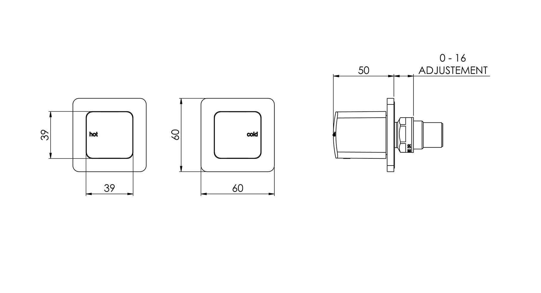 PHOENIX RUSH WALL TOP ASSEMBLIES BRUSHED NICKEL