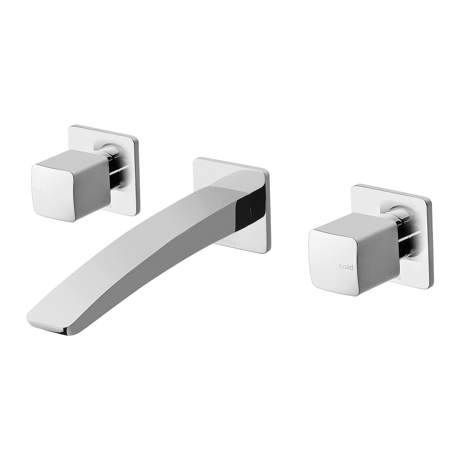 PHOENIX RUSH WALL BASIN SET CHROME