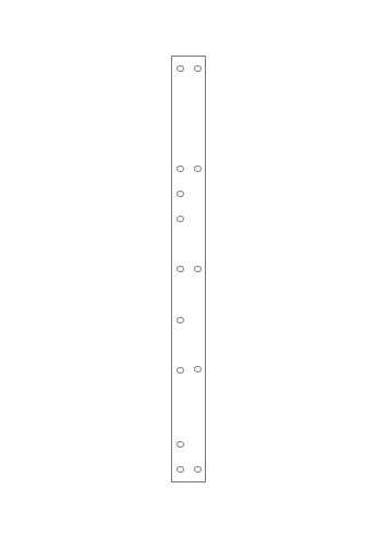 RADIANT HEATING FIXING RAIL FOR SINGLE TOWEL RAIL 850MM (WILL TAKE UP TO 4 RAILS)