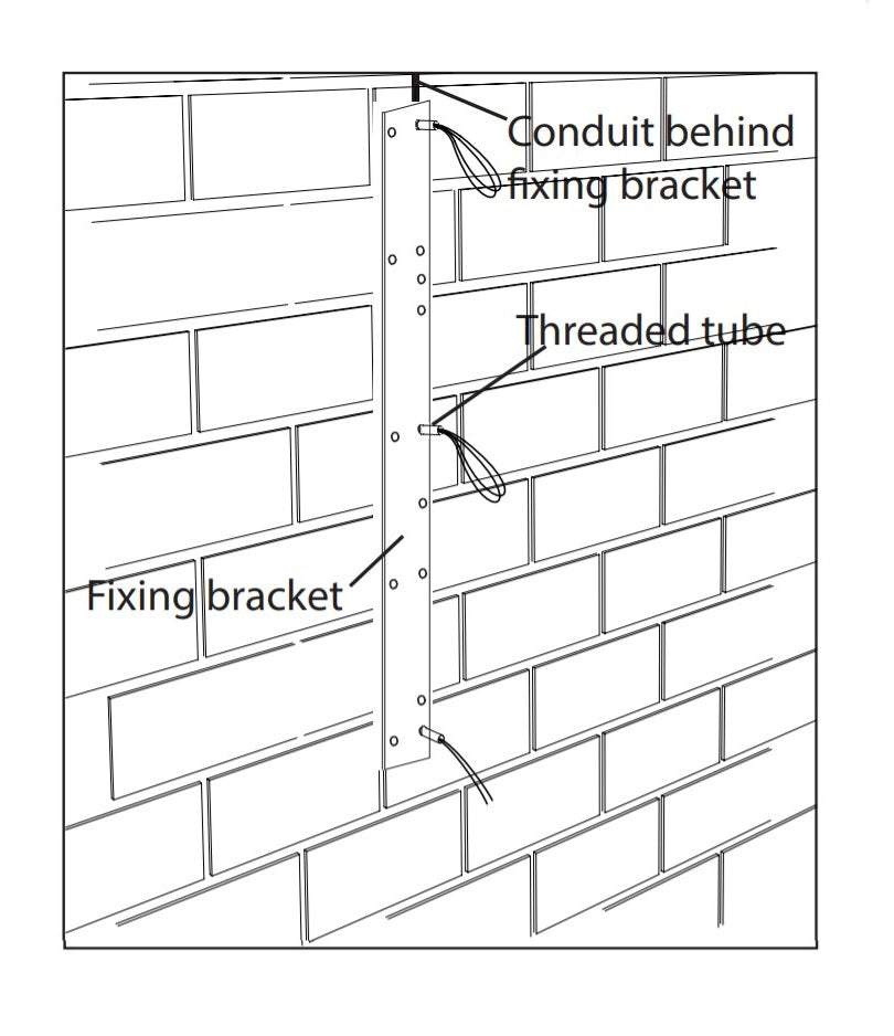 RADIANT HEATING FIXING RAIL FOR SINGLE TOWEL RAIL 850MM (WILL TAKE UP TO 4 RAILS)