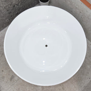 ENFLAIR SUNSHINE GROOVE FREESTANDING BATHTUB GLOSS WHITE 1500MM