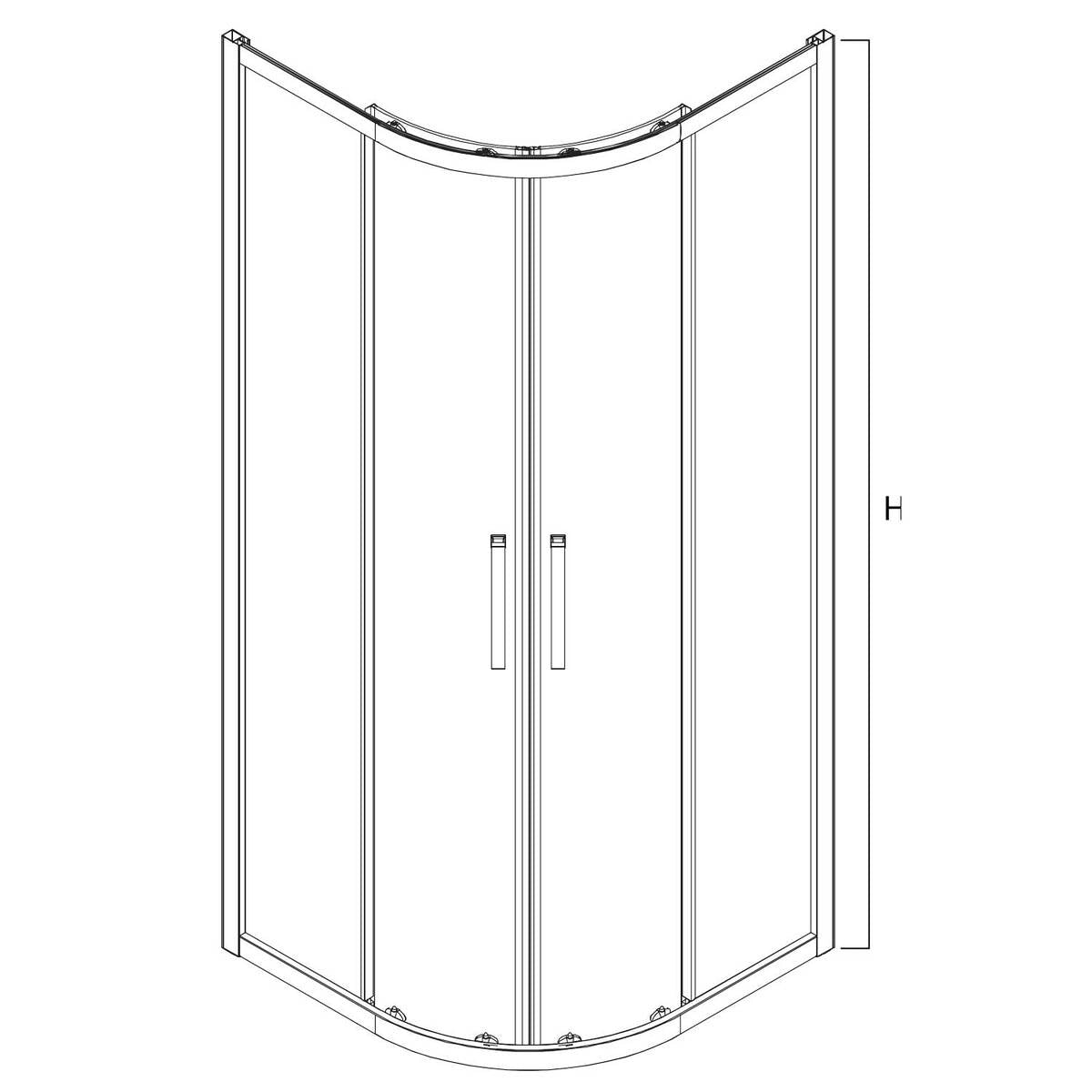 SERPENTI CURVED DOUBLE SLIDING SHOWER SCREEN