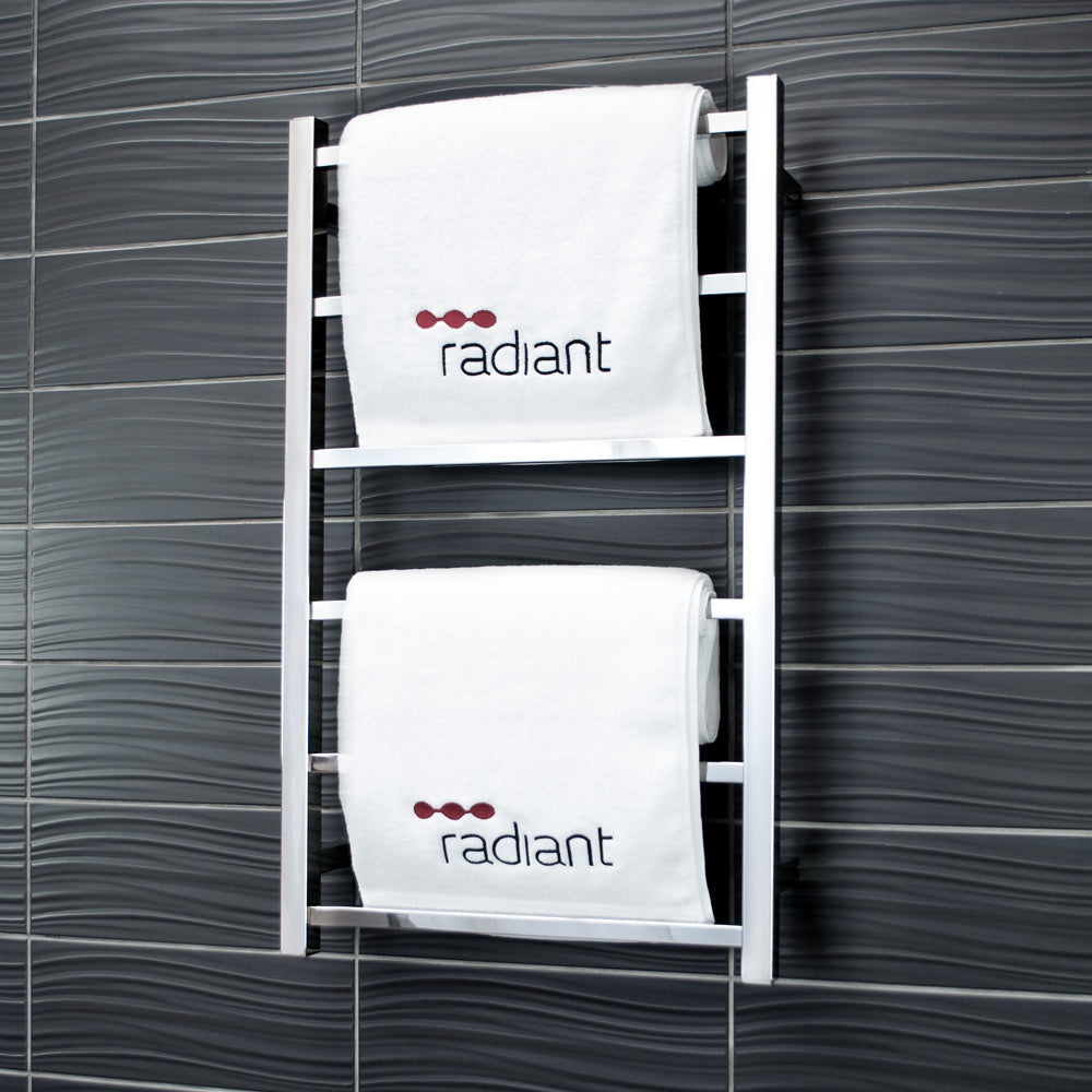 RADIANT HEATING 6-BARS SQUARE NON-HEATED TOWEL RAIL CHROME 500MM