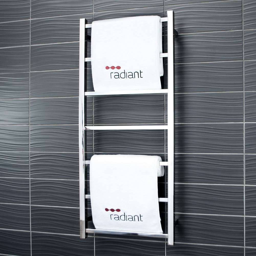 RADIANT HEATING 7-BARS SQUARE NON-HEATED TOWEL RAIL CHROME 500MM