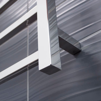 RADIANT HEATING 7-BARS SQUARE NON-HEATED TOWEL RAIL CHROME 800MM