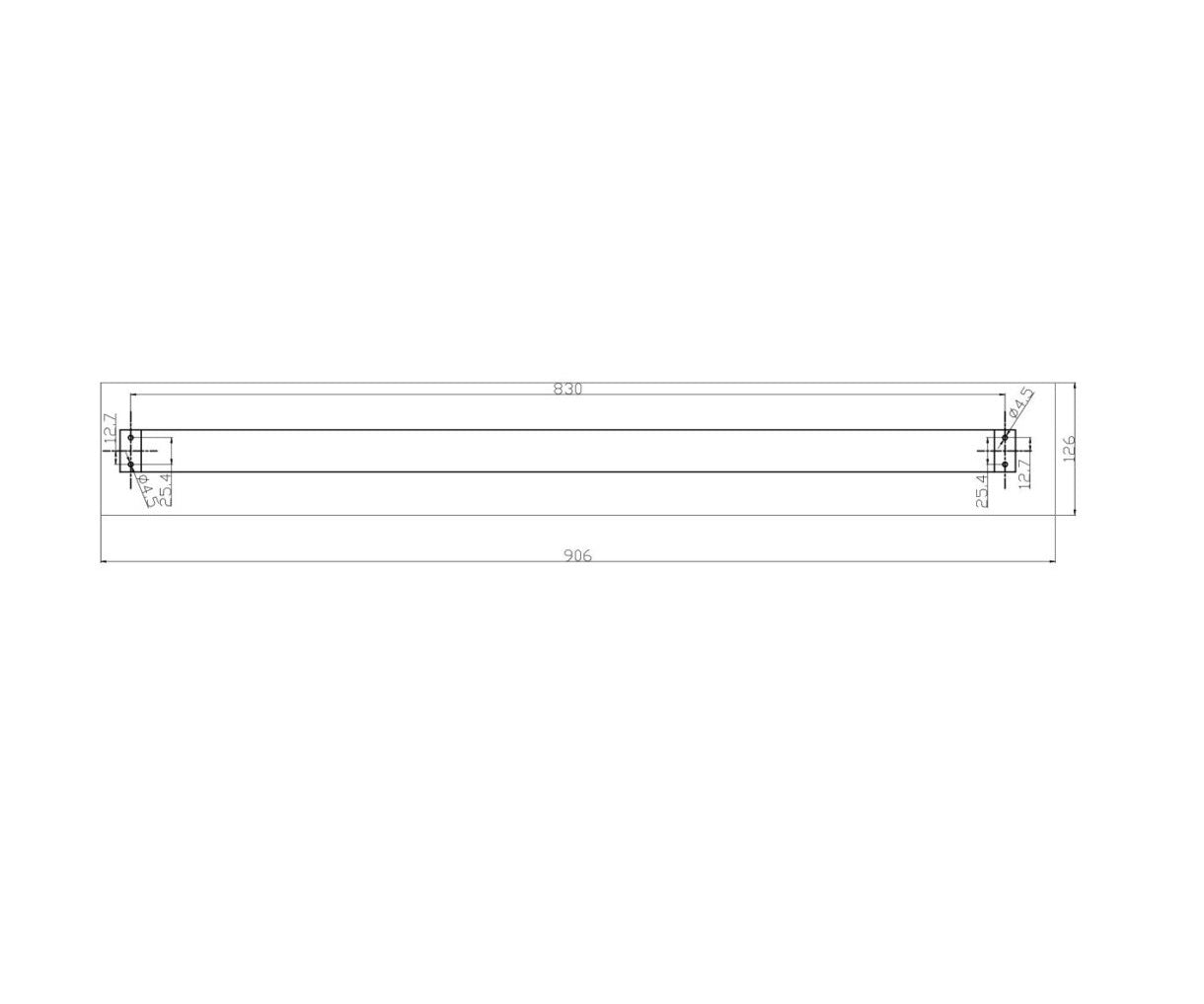 LINSOL SIIENA SINGLE BAR HEATED RAIL CHROME 850MM
