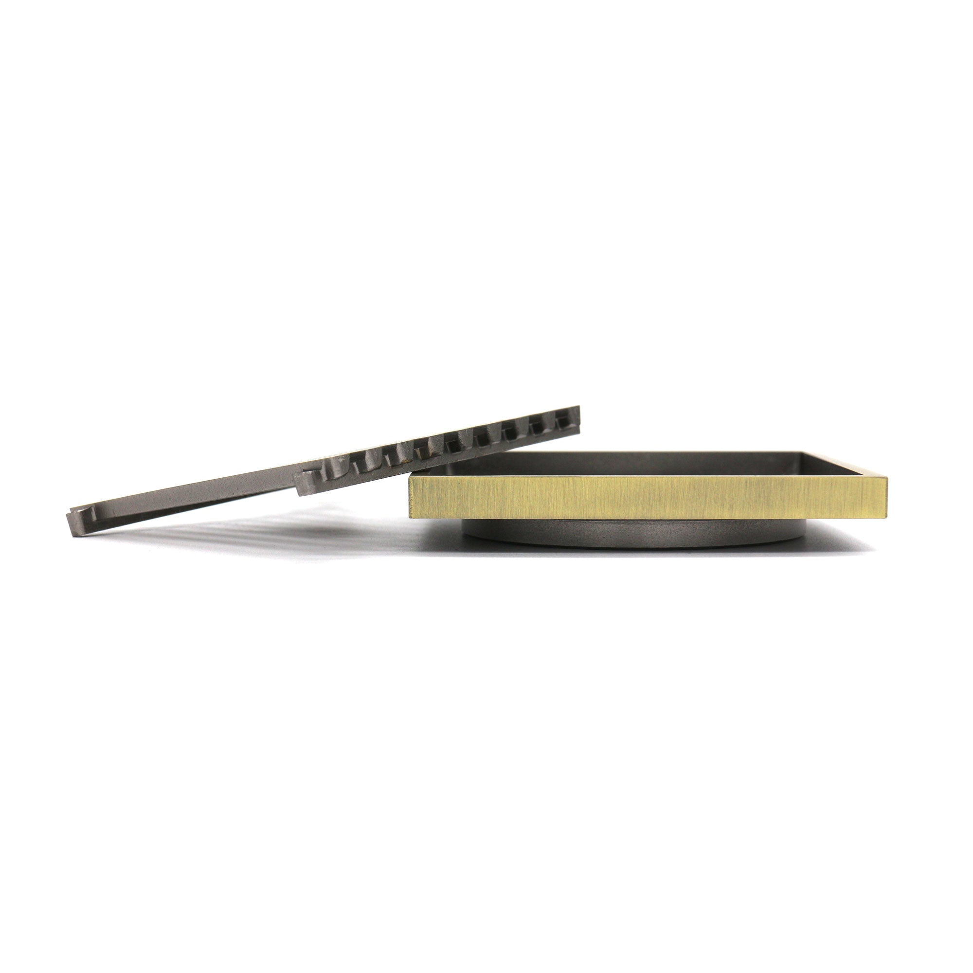 GRATES2GO SLIMLINE BRASS POINT DRAIN ANCIENT BRASS 100MM