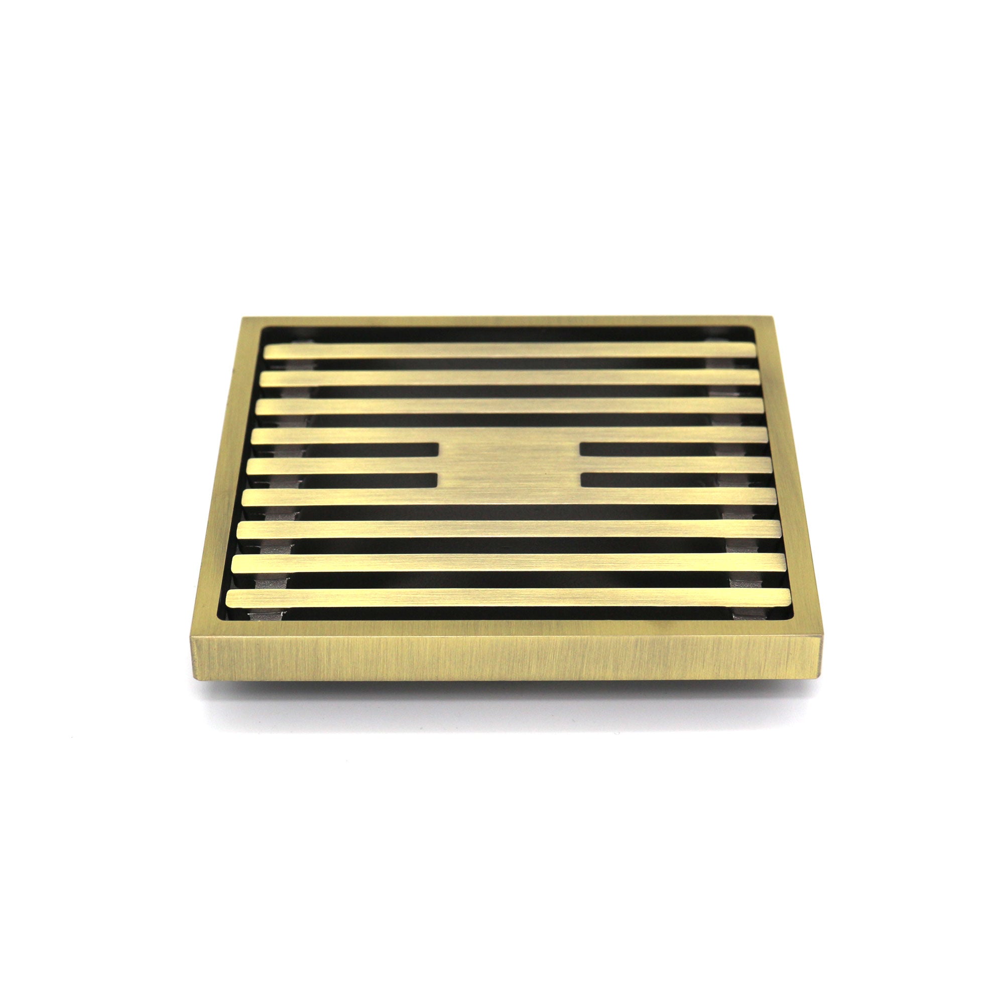 GRATES2GO SLIMLINE BRASS POINT DRAIN ANCIENT BRASS 100MM