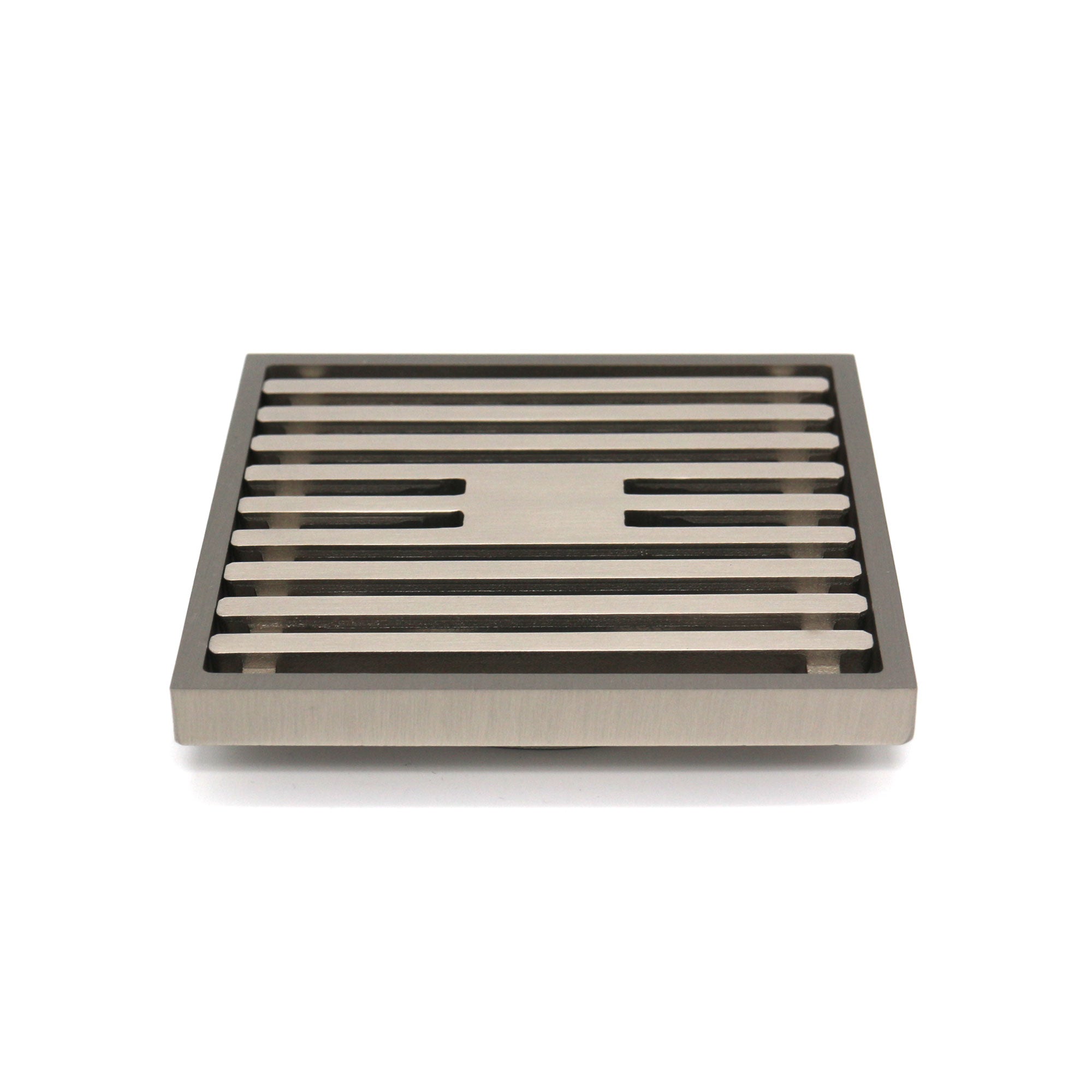 GRATES2GO SLIMLINE BRASS POINT DRAIN SATIN NICKEL 100MM