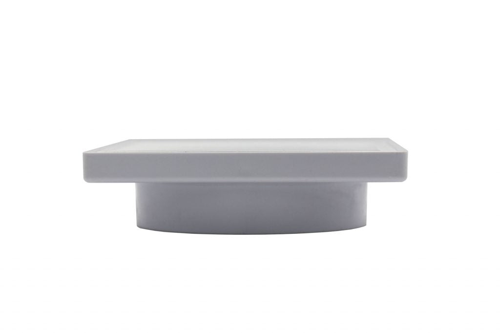 GRATES2GO SLIMLINE UPVC WHITE POINT DRAIN WITH CONTEMPO GRATE WHITE 117MM