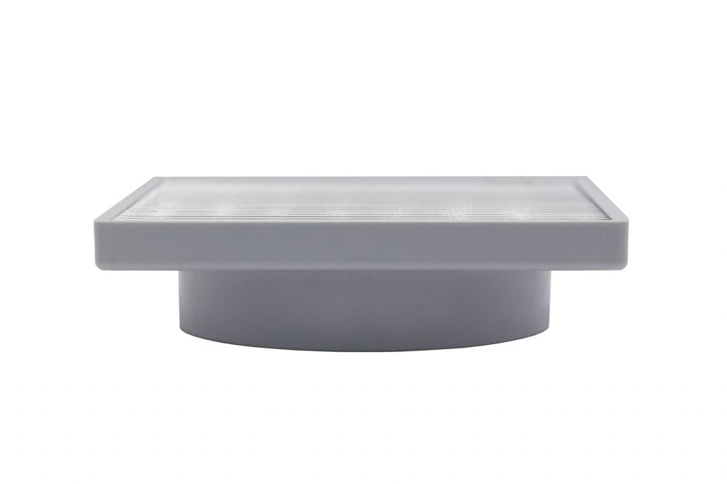 GRATES2GO SLIMLINE UPVC WHITE POINT DRAIN WITH WEDGE WIRE GRATE WHITE 117MM