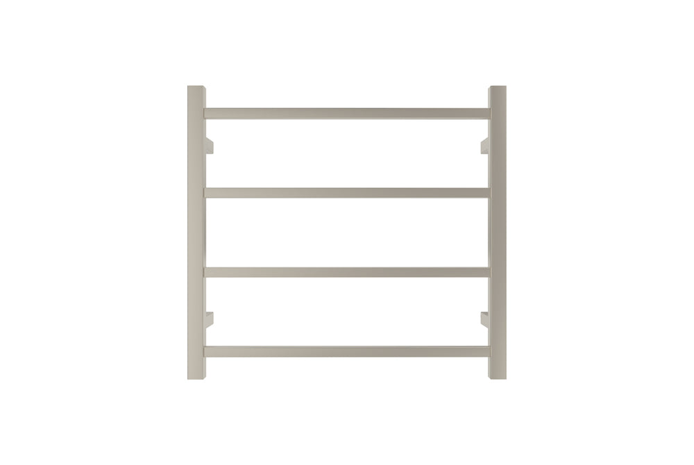LINSOL SPIRIT 4 BAR HEATED TOWEL RAIL BRUSHED NICKEL 450MM