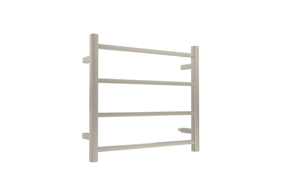 LINSOL SPIRIT 4 BAR HEATED TOWEL RAIL BRUSHED NICKEL 450MM
