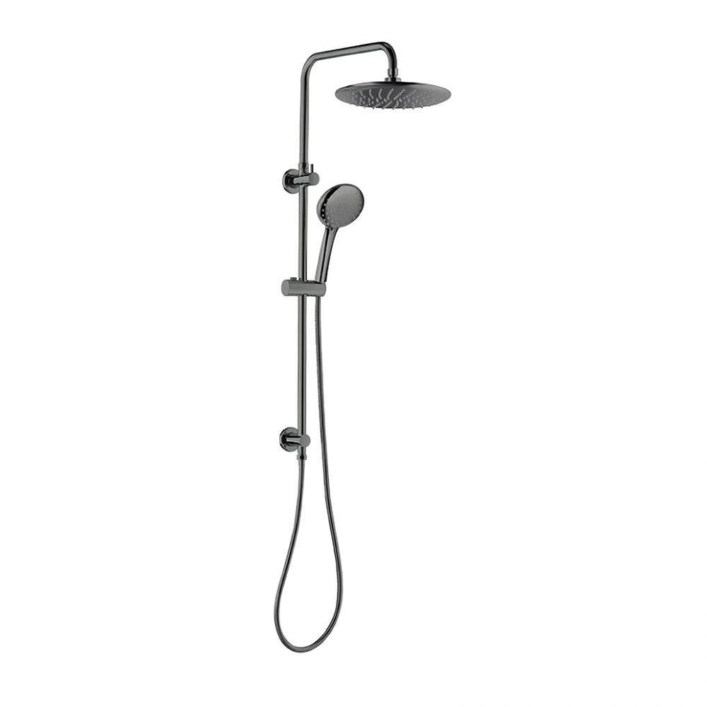 LINKWARE LOUI TWIN SHOWER WITH RAIL BRUSHED NICKEL