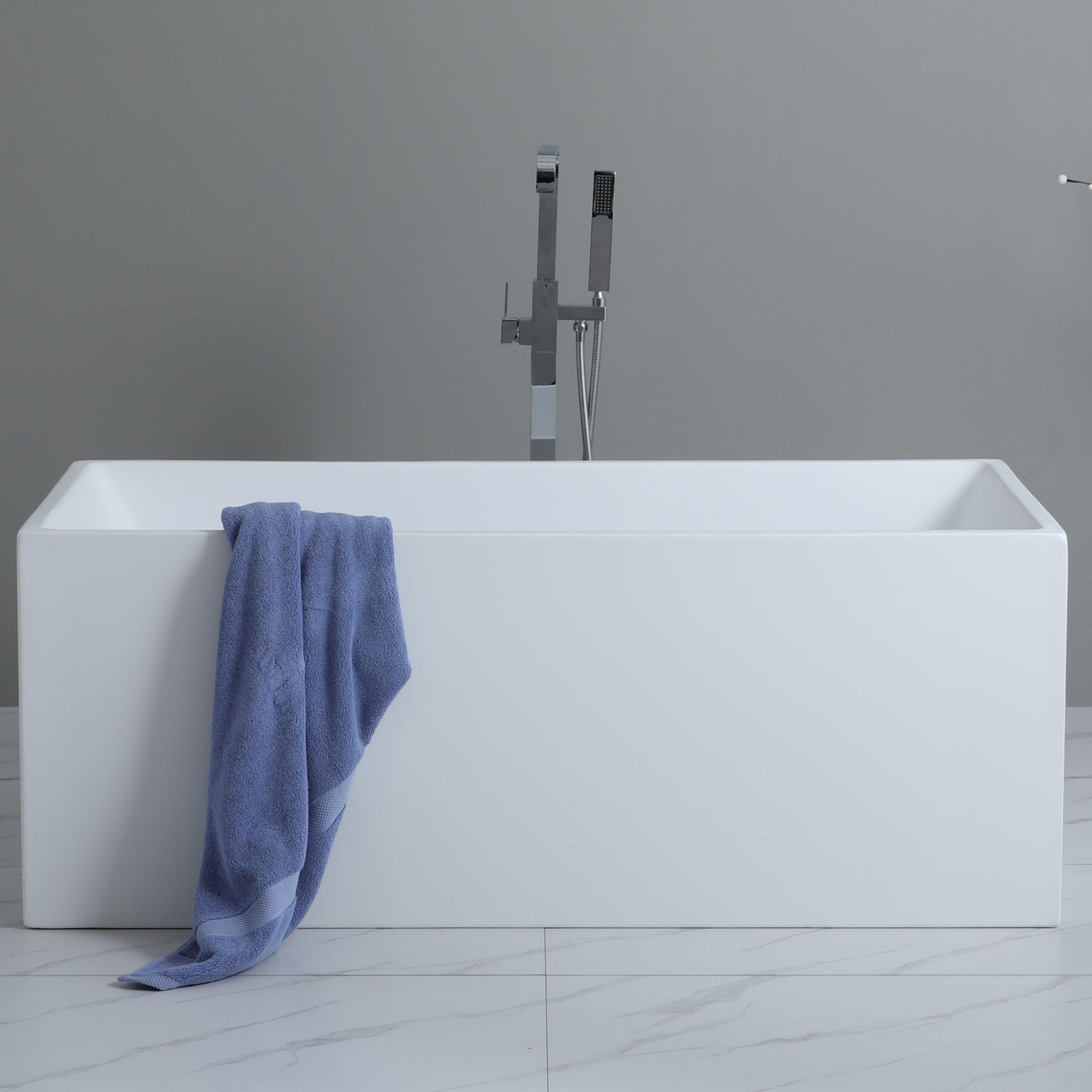 POSEIDON THEO BACK TO WALL BATH NON OVERFLOW GLOSS WHITE 1500MM