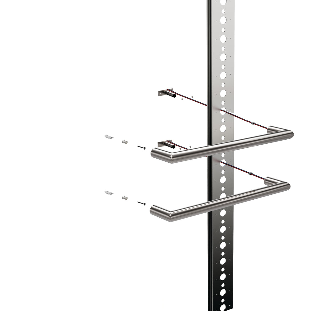 THERMOGROUP 7060 MOUNTING SYSTEM FOR SINGLE BAR TOWEL RAILS