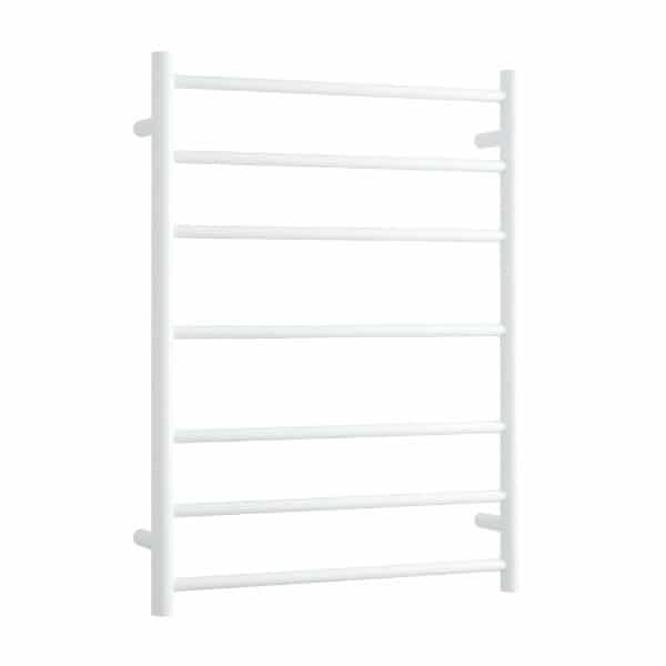 THERMOGROUP ROUND LADDER HEATED TOWEL RAIL SATIN WHITE 600MM