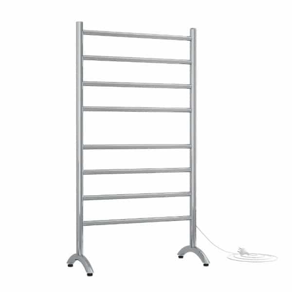THERMOGROUP STRAIGHT ROUND FREE-STANDING HEATED TOWEL RAIL 600MM