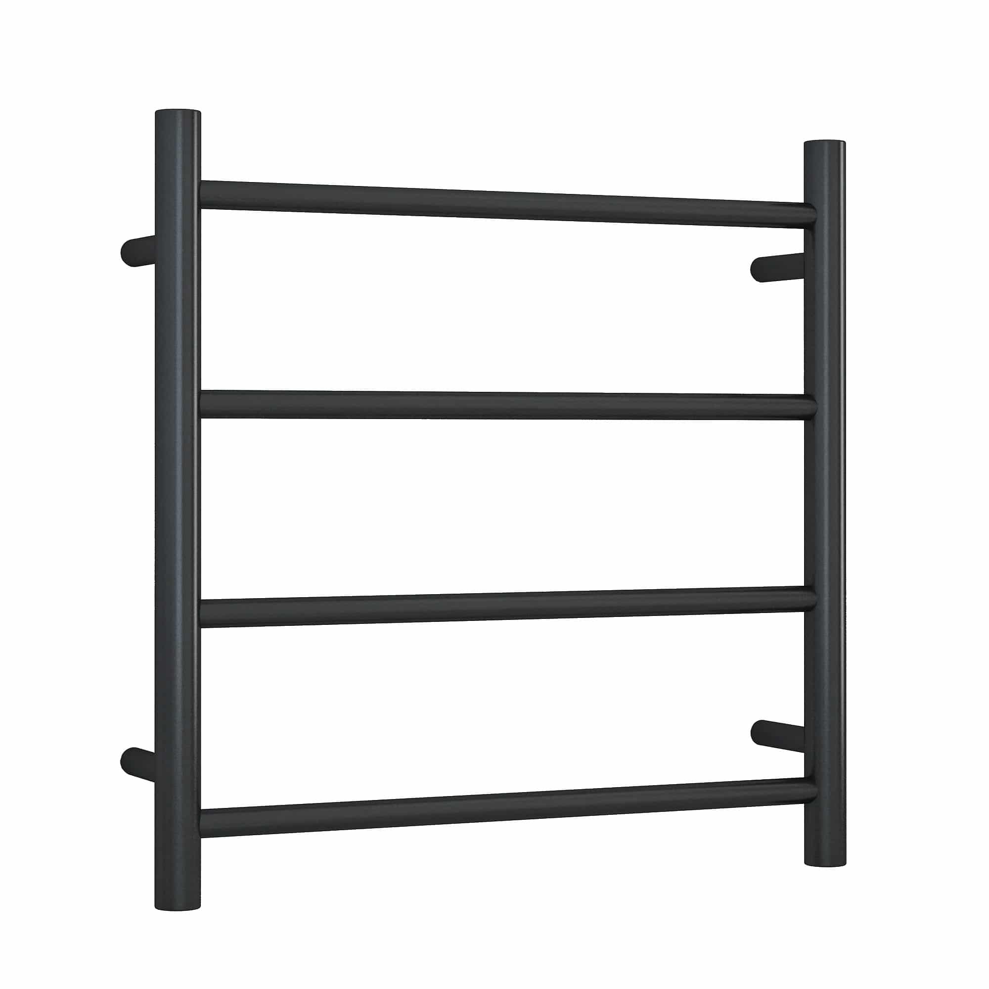 THERMOGROUP MATTE BLACK ROUND LADDER HEATED TOWEL RAIL 550MM