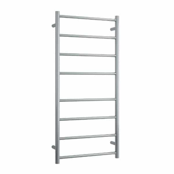 THERMOGROUP STRAIGHT ROUND LADDER HEATED TOWEL RAIL BRUSHED 1120MM