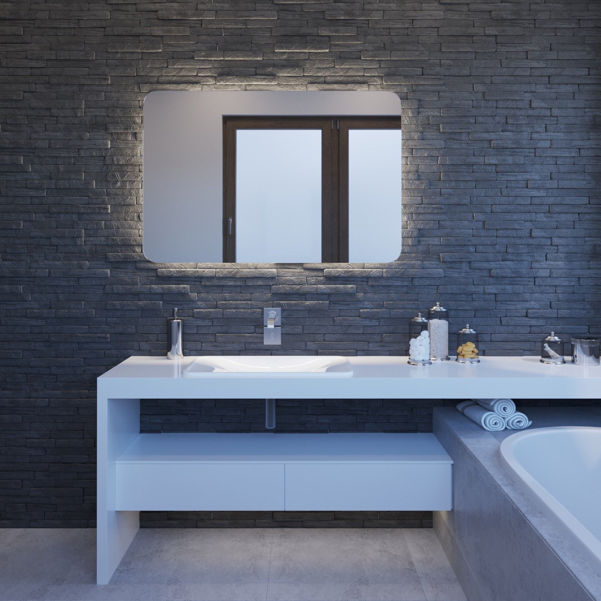THERMOGROUP ABLAZE PREMIUM SSC RANGE BACK-LIT MIRROR 1200X800MM