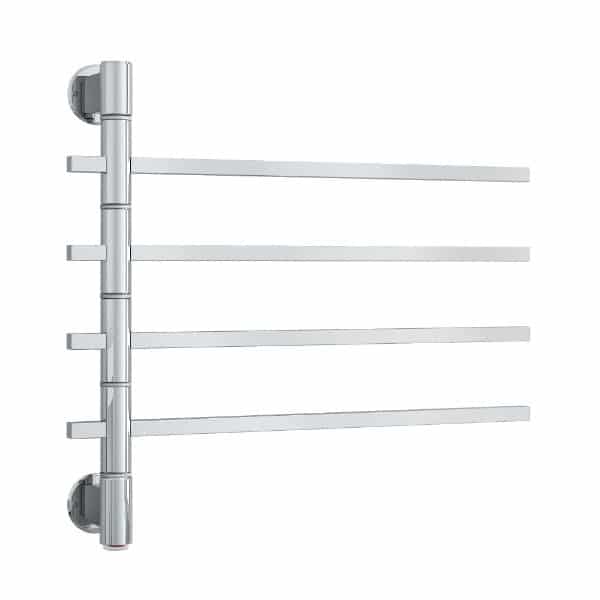 THERMOGROUP STRAIGHT SQUARE SWIVEL HEATED TOWEL RAIL 600MM