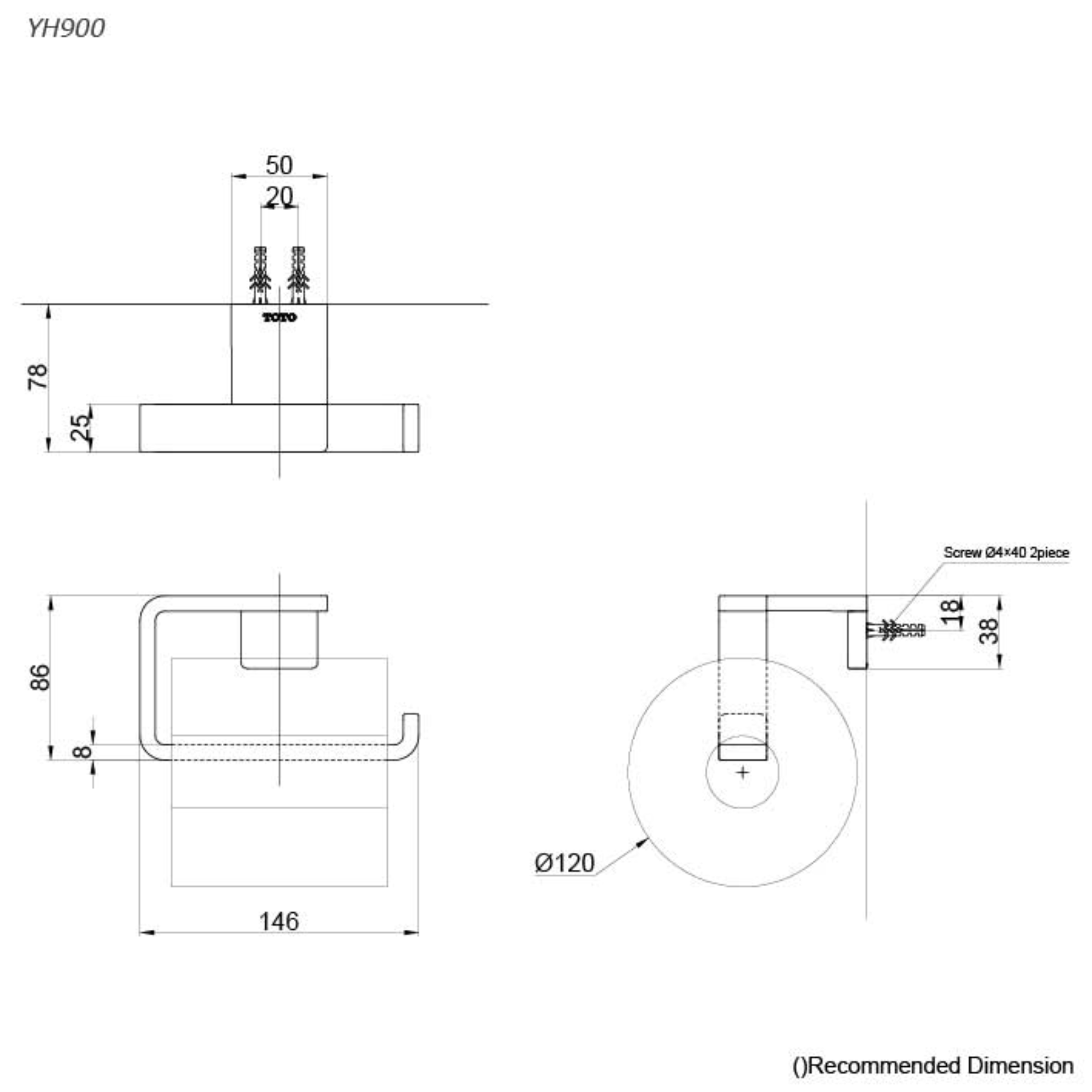 TOTO NEOREST LE PAPER HOLDER