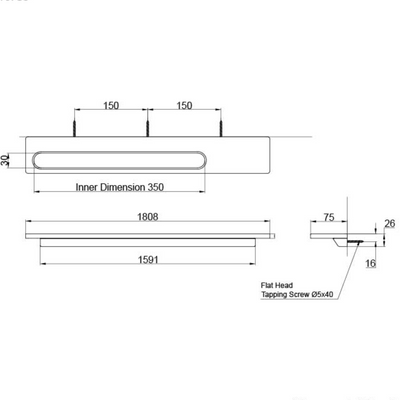 TOTO NEOREST NON-HEATED TOWEL BAR