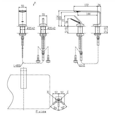 TOTO ZL BASIN MIXER CHROME