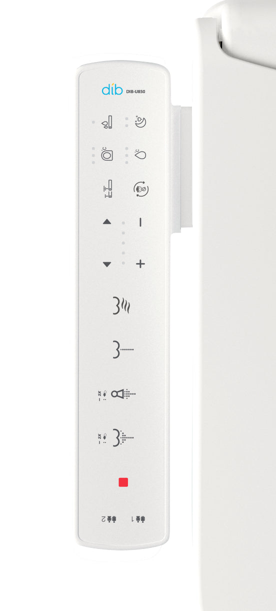 DIB U COLLECTION ULTRA SLIM BIDET WITH SIDE CONTROL GLOSS WHITE