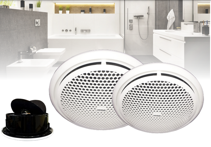 VENTAIR ULTRAFLO HIGH AIR EXTRACTION AXIAL EXHAUST FAN WHITE (AVAILABLE IN 200MM AND 250MM)