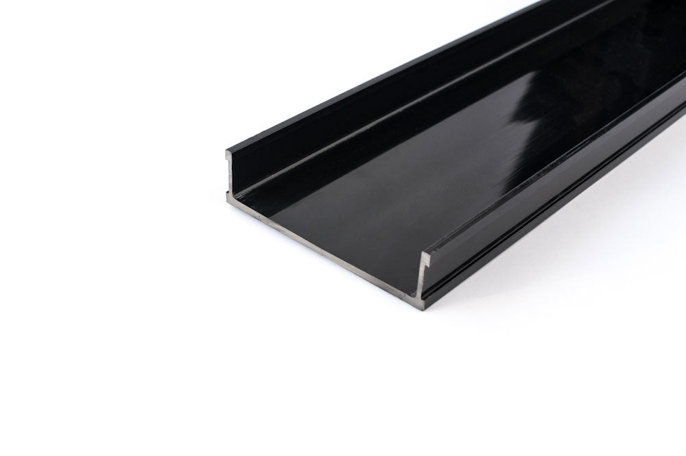 GRATES2GO UPVC MODULAR BASE CHANNEL BLACK 1000MM, 1250MM, 1500MM, 2000MM AND 3000MM