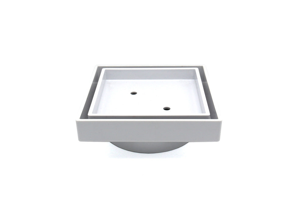 GRATES2GO UPVC TILE INSERT POINT DRAIN WHITE 117MM