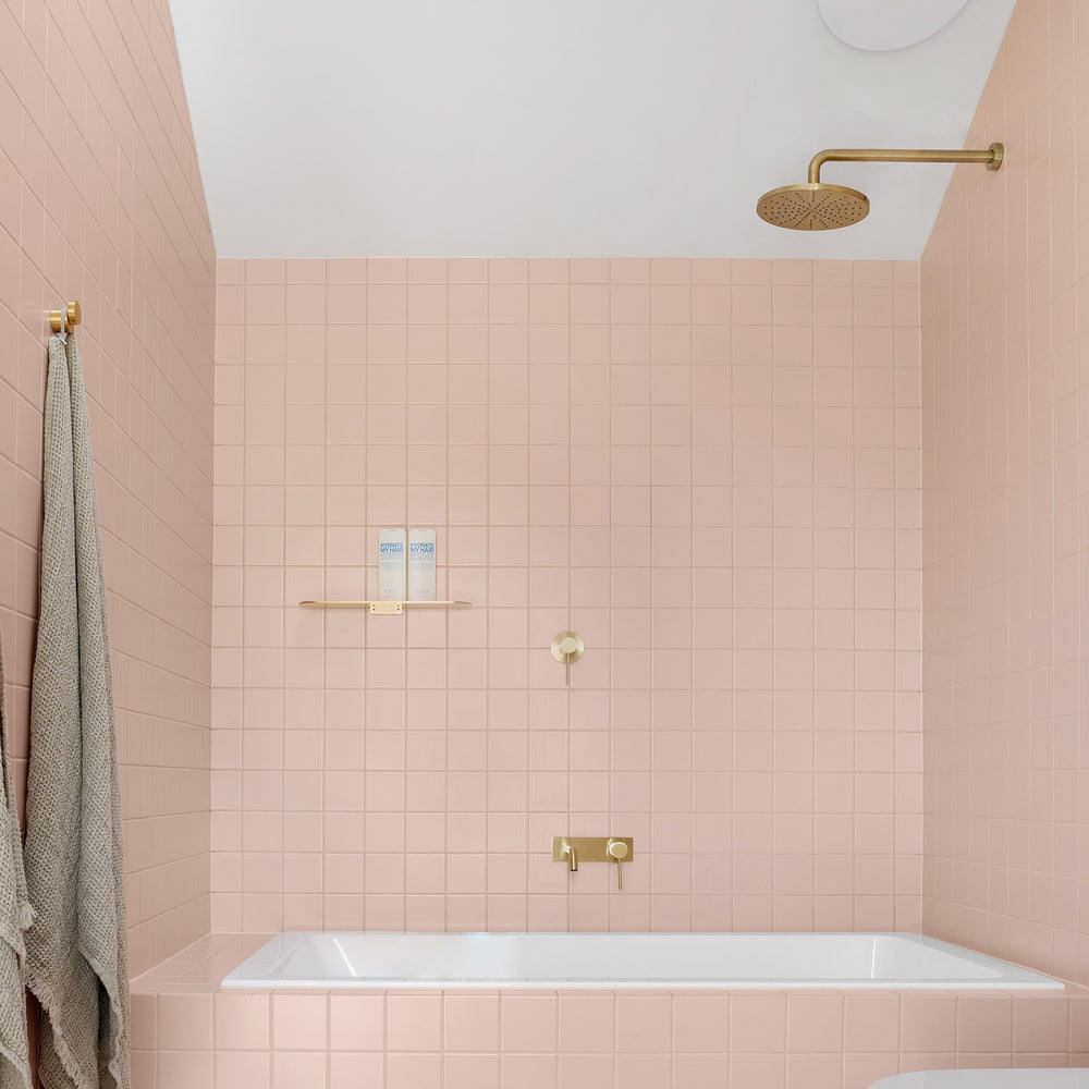 PHOENIX VIVID SHOWER ARM ROUND 400MM BRUSHED GOLD