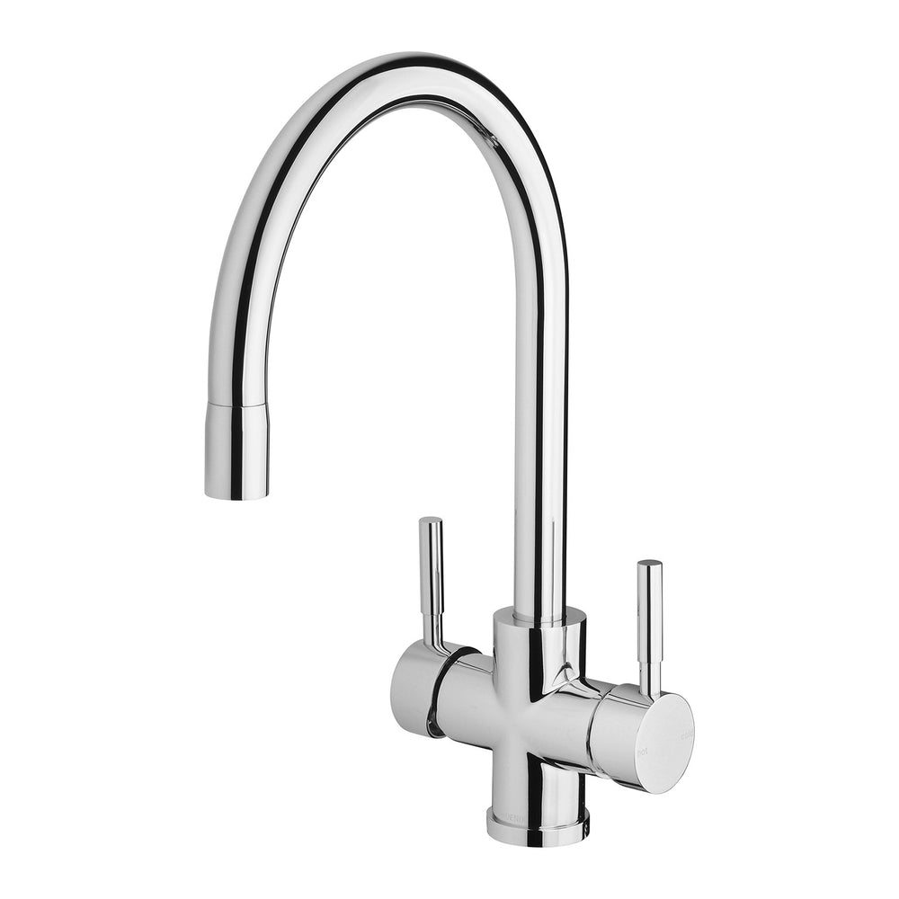 PHOENIX VIVID FILTERED GOOSENECK SINK MIXER 220MM WITH FILTERS CHROME