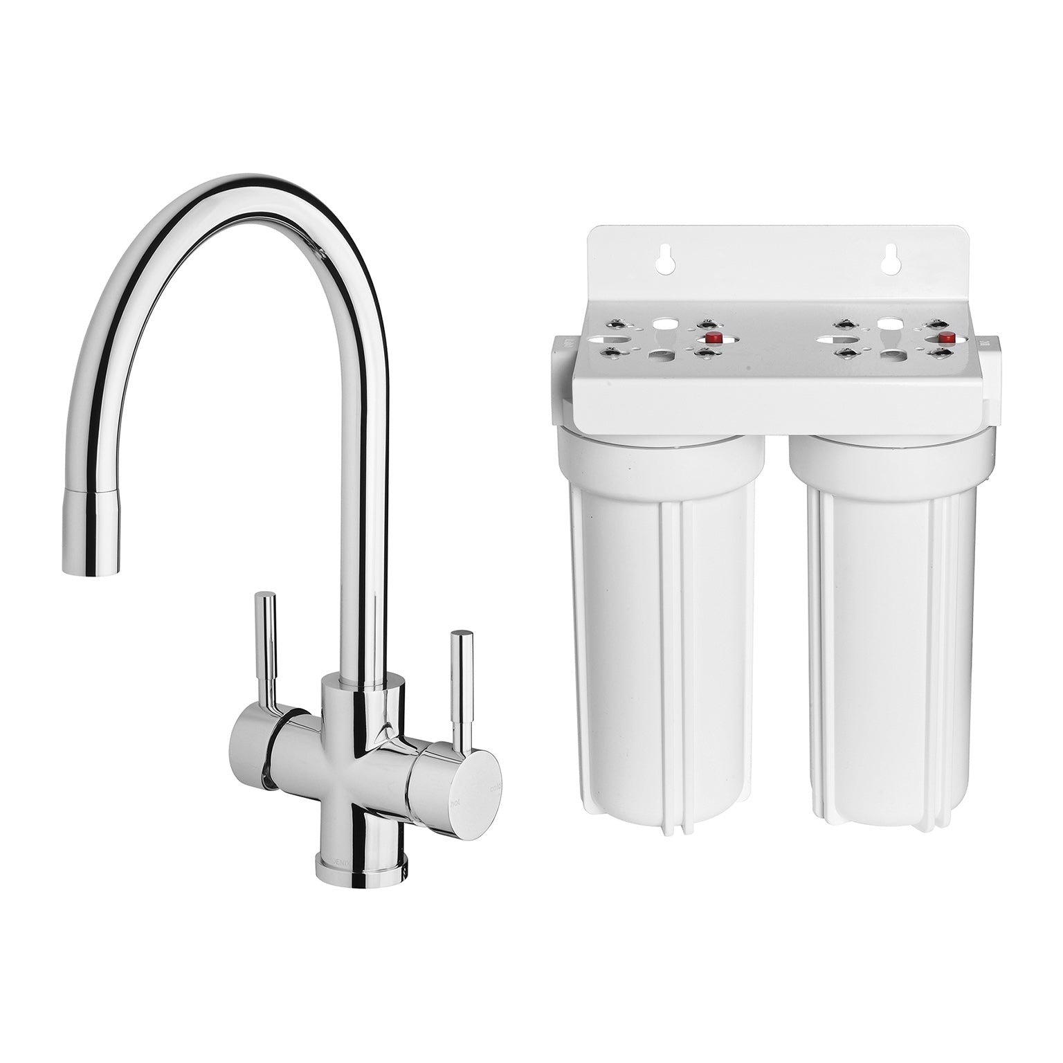 PHOENIX VIVID FILTERED GOOSENECK SINK MIXER 220MM WITH FILTERS CHROME