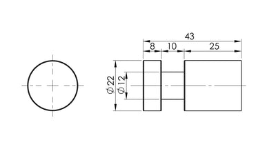 PHOENIX VIVID ROBE HOOK CHROME 43MM