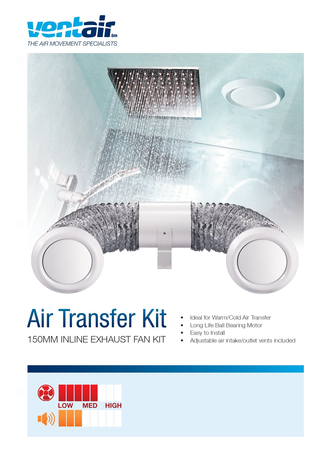 VENTAIR AIR TRANSFER KIT WHITE