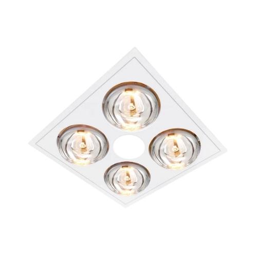 VENTAIR MYKA 4 SLIMLINE 3 IN1 WITH 4 HEAT LAMPS, LED DOWNLIGHT AND SIDE DUCTED EXHAUST WHITE