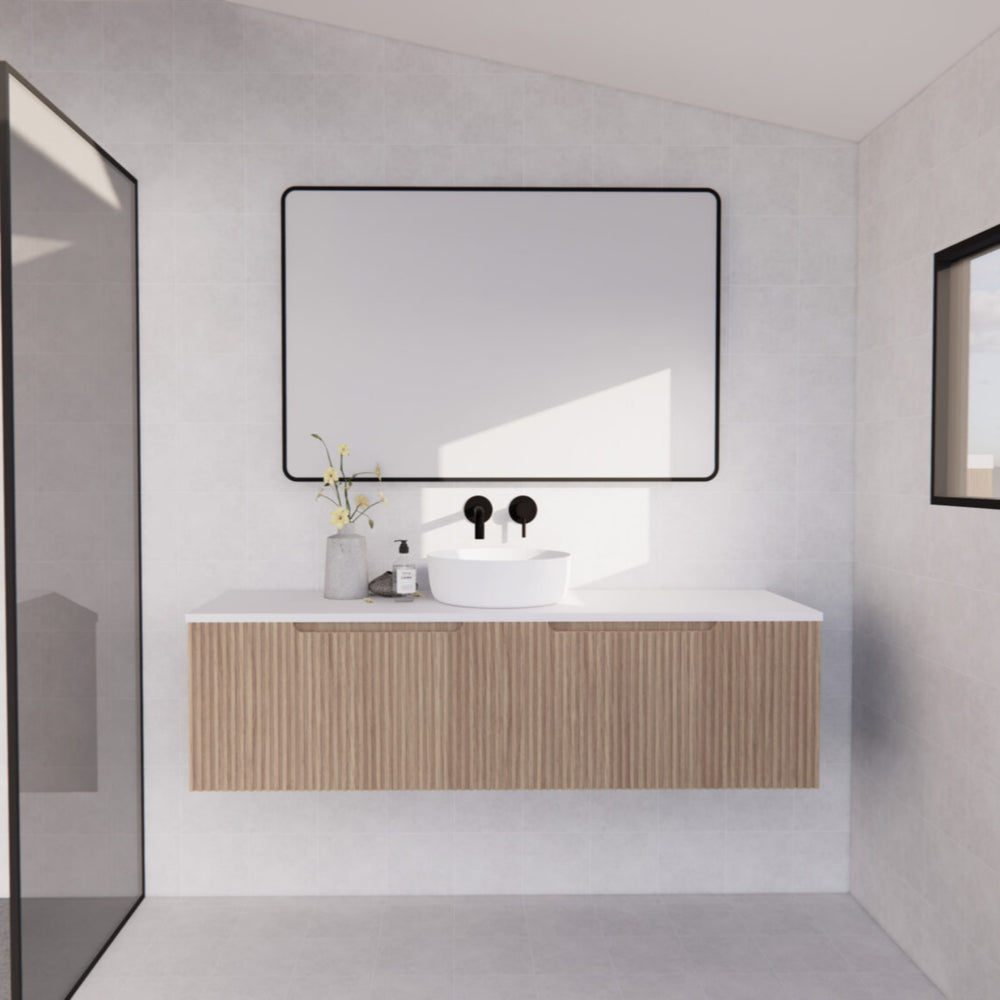 RIVA VIENNA AMERICAN OAK 1500MM SINGLE BOWL WALL HUNG VANITY