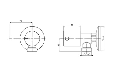 PHOENIX VIVID PIN LEVER WASHING MACHINE STOPS CHROME