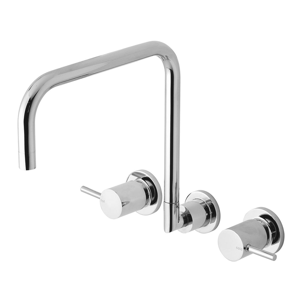 PHOENIX VIVID PIN LEVER WALL SINK SET SQUARELINE 270MM CHROME