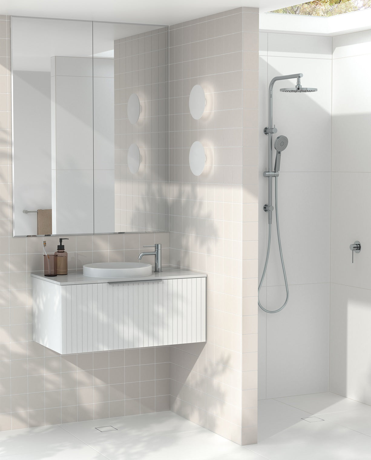 PHOENIX VIVID SLIMLINE TWIN SHOWER CHROME