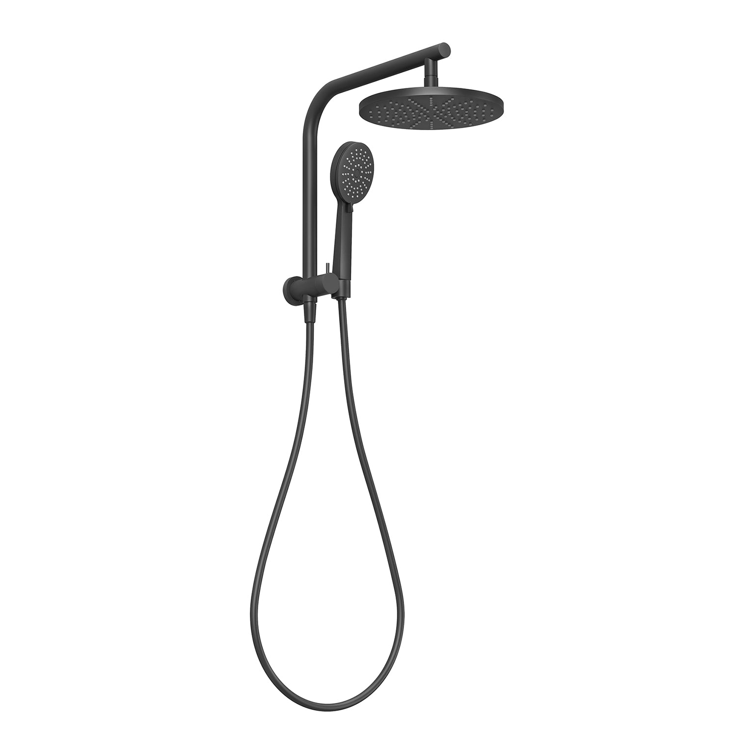 PHOENIX VIVID SLIMLINE COMPACT TWIN SHOWER MATTE BLACK