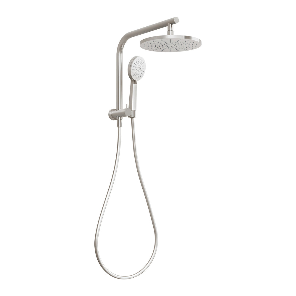 PHOENIX VIVID SLIMLINE COMPACT TWIN SHOWER BRUSHED NICKEL