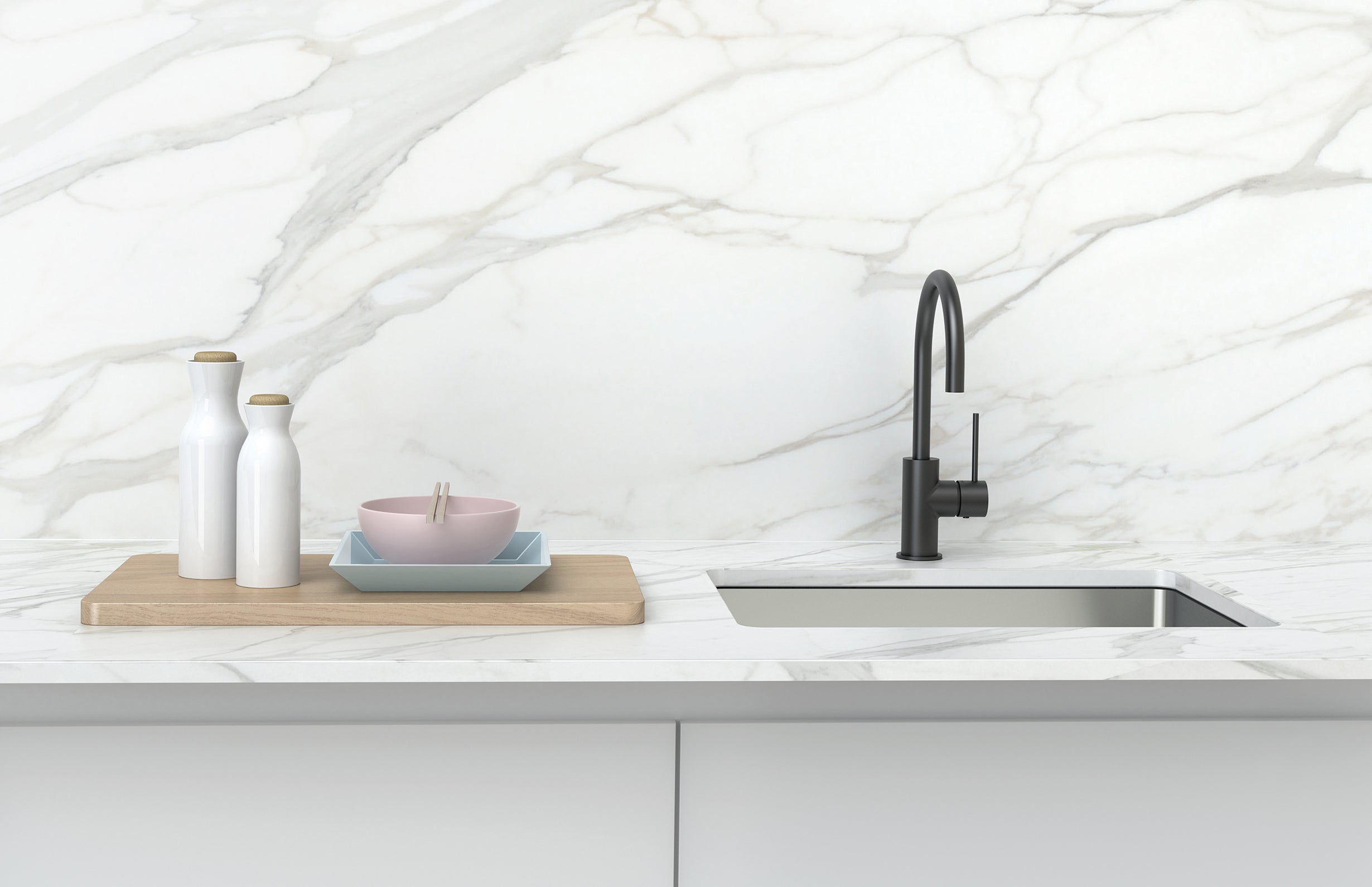 PHOENIX VIVID SLIMLINE GOOSENECK LEAD FREE SINK MIXER 160MM MATTE BLACK